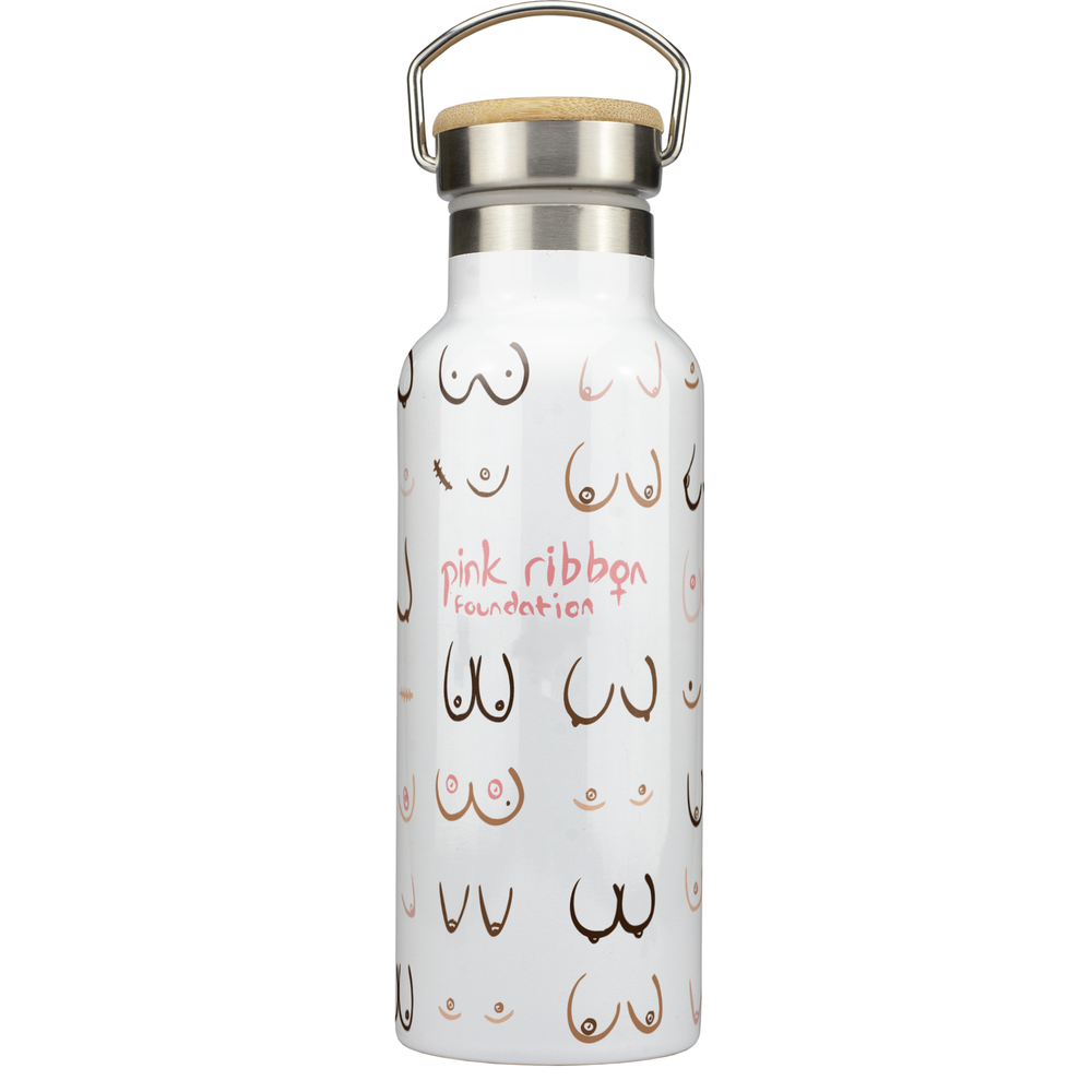 Metal Bottle with Bamboo Lid