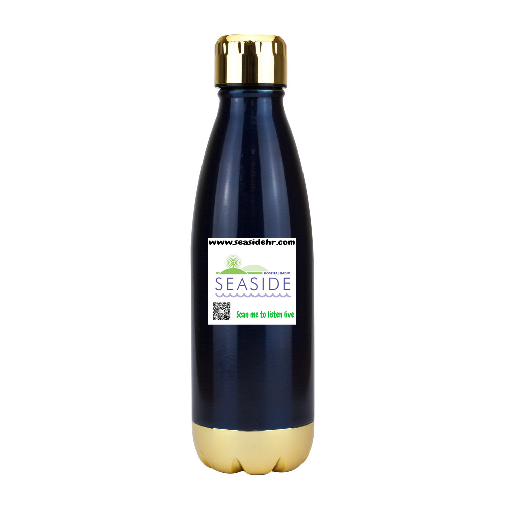Logo Vacuum Flask with Gold Trim - 500ml