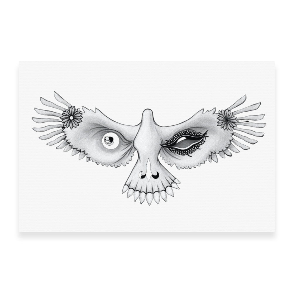 Birds Mask Satin Stretched Canvas - 3:2 Landscape