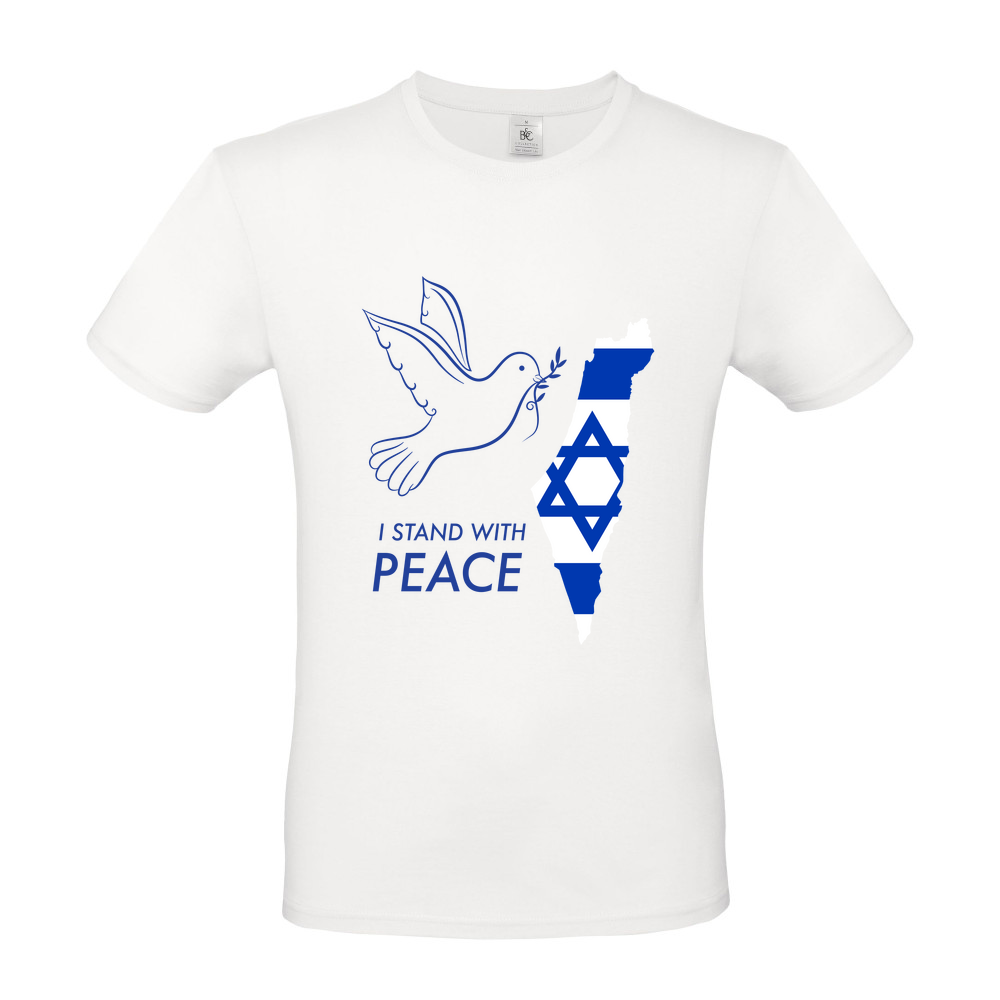 I Stand With Peace Short Sleeved T-Shirt - White