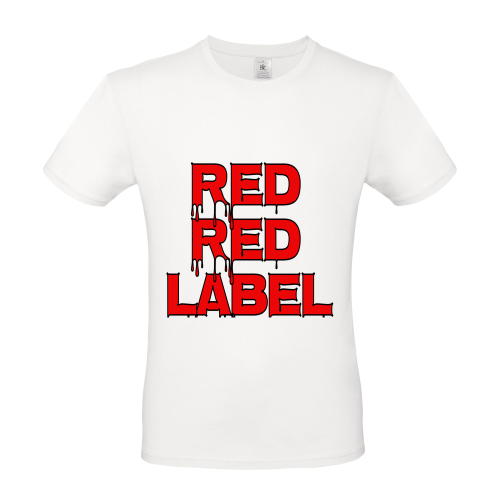 red red label Short Sleeved T-Shirt - White