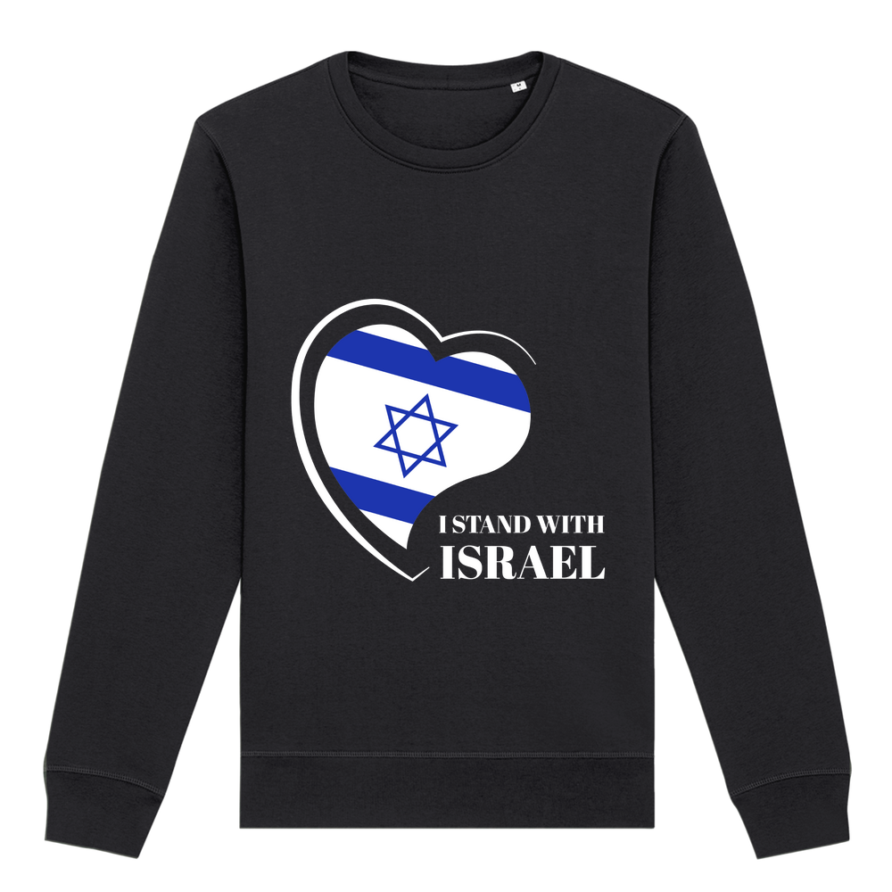 I Stand With Israel Round Neck Crew Sweatshirt