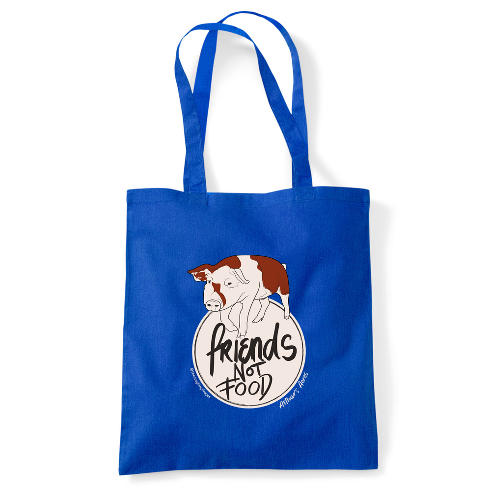 Arthur's Acres Friends Not Food Coloured Cotton Tote Bag