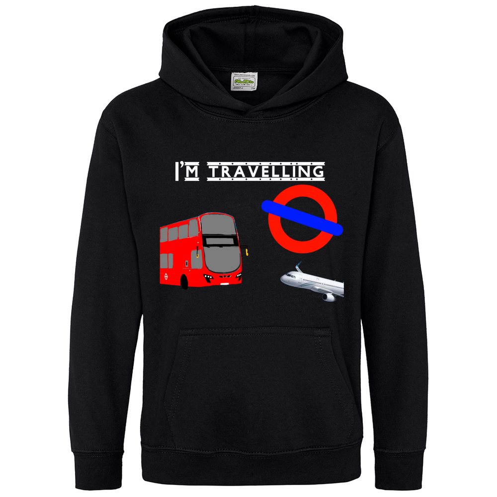 I’m Travelling Kids Hoodie