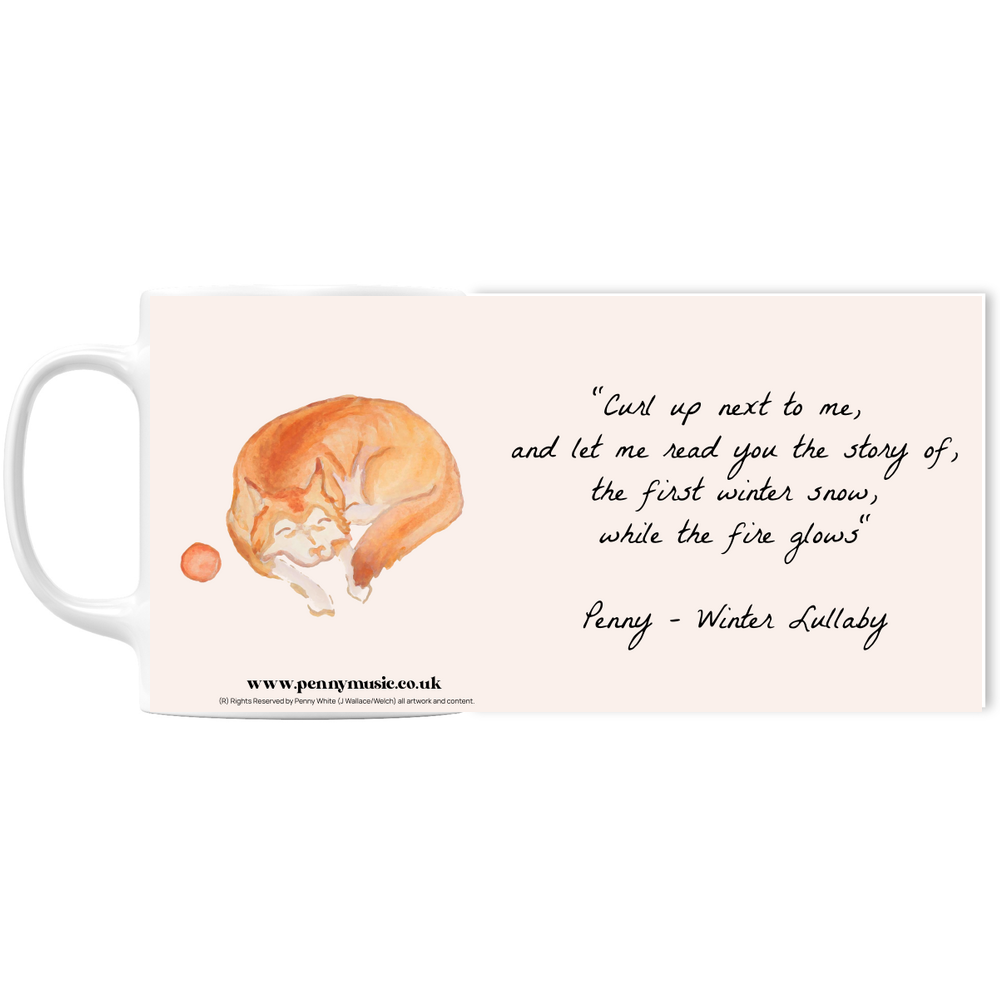 Winter Lullaby Lyric Mug - Curl up
