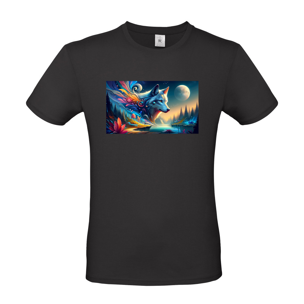 WOLF SPIRIT GUIDE - Short Sleeved T-Shirt - Coloured