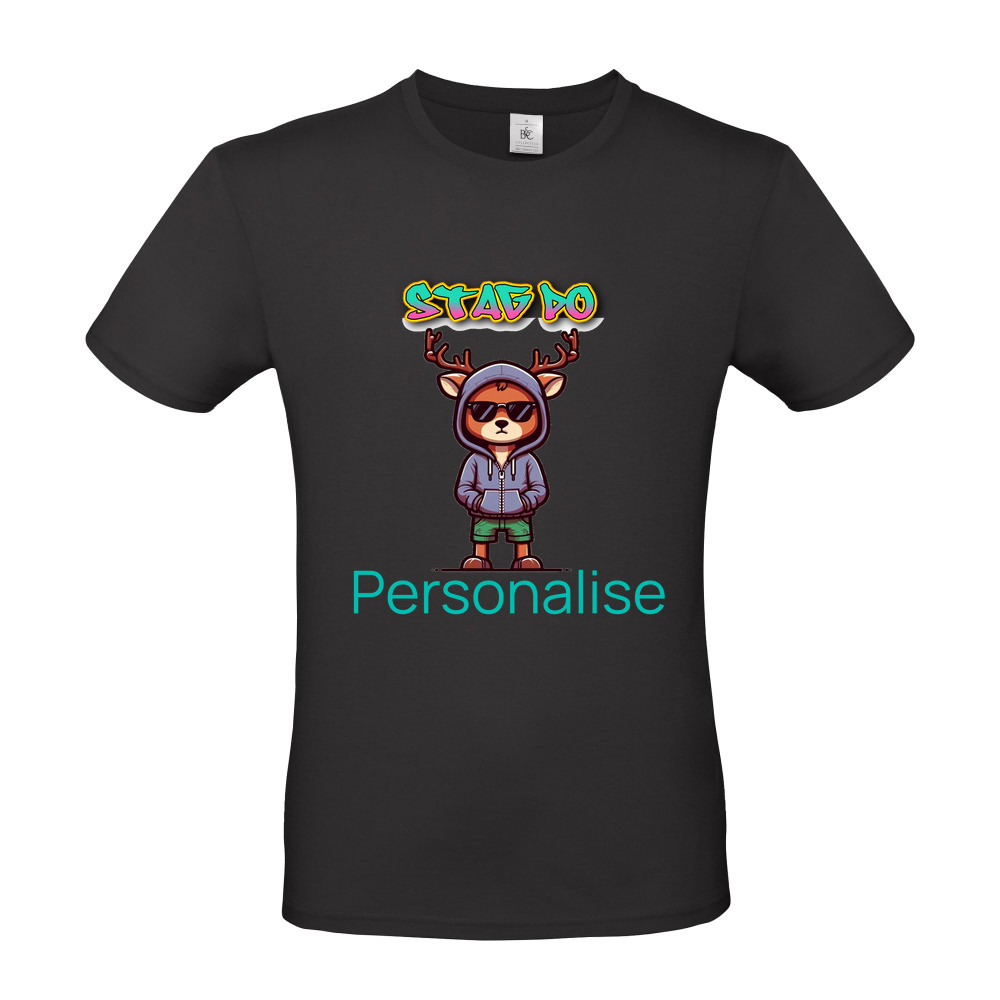 Stag Do Personalised AIClothingUK Designer Short Sleeved T-Shirt