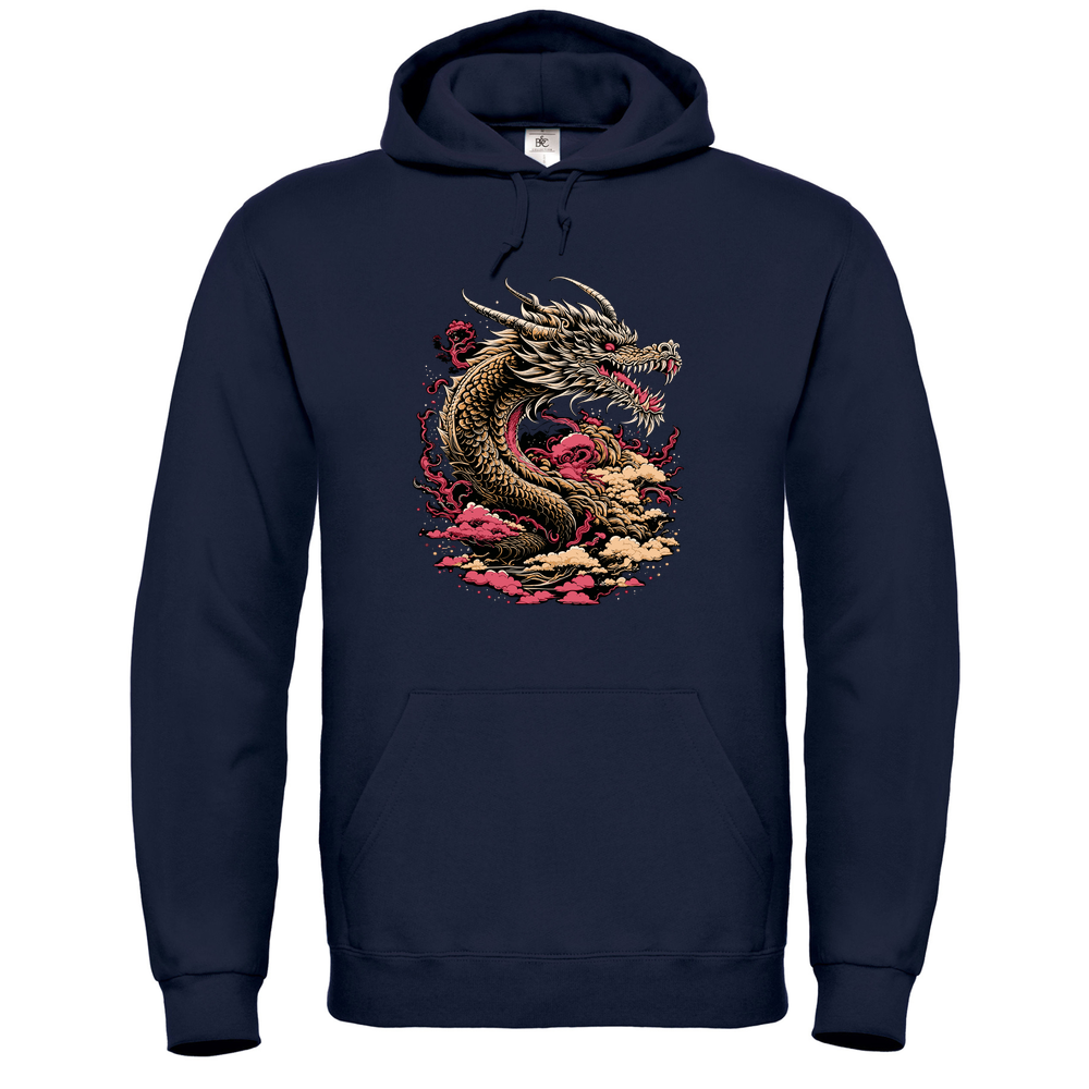 Golden Dragon on a Unisex Pullover Hoodie