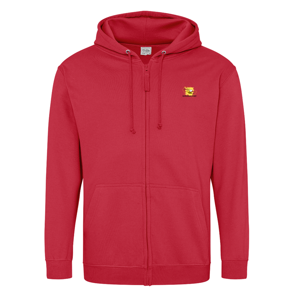 Unisex Zipped Hoodie (Black Writing)