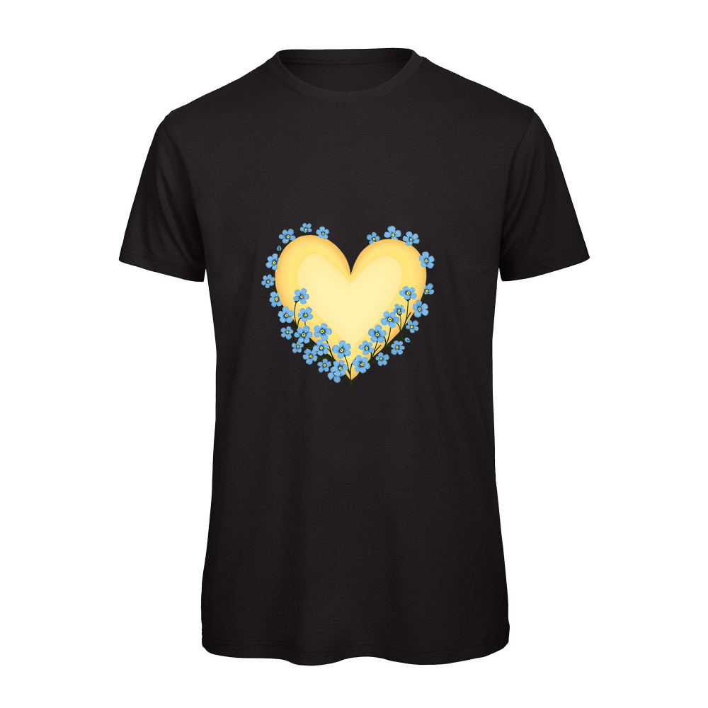 Forget Me Not Heart Organic T-Shirt
