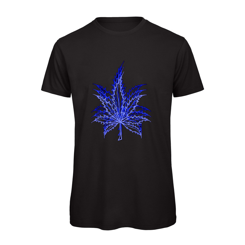 Optic Leaf 1 Organic T-Shirt (Neon Blue)