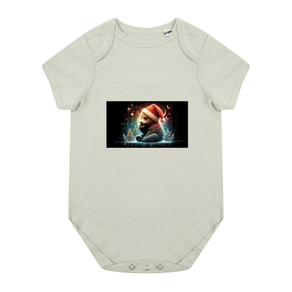 Personalised baby bear Christmas   Baby Bodysuit