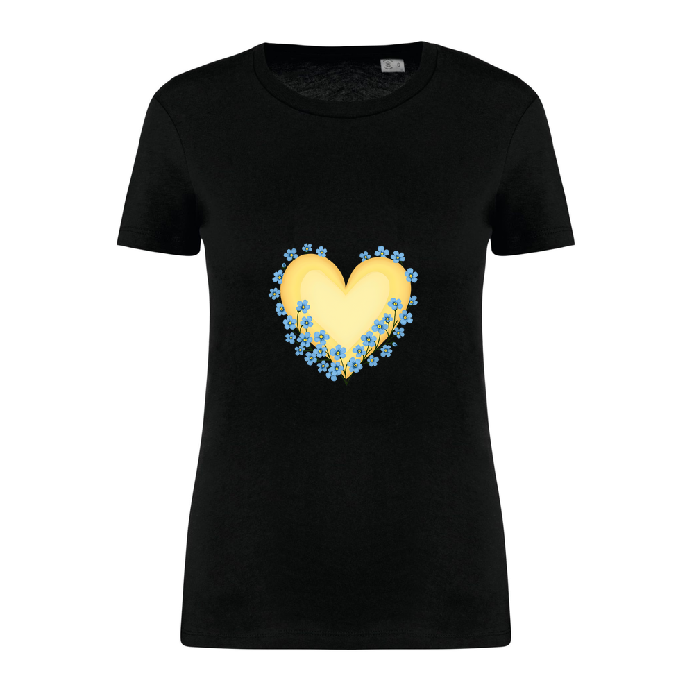 Forget Me Not Heart Women's Organic T-Shirt