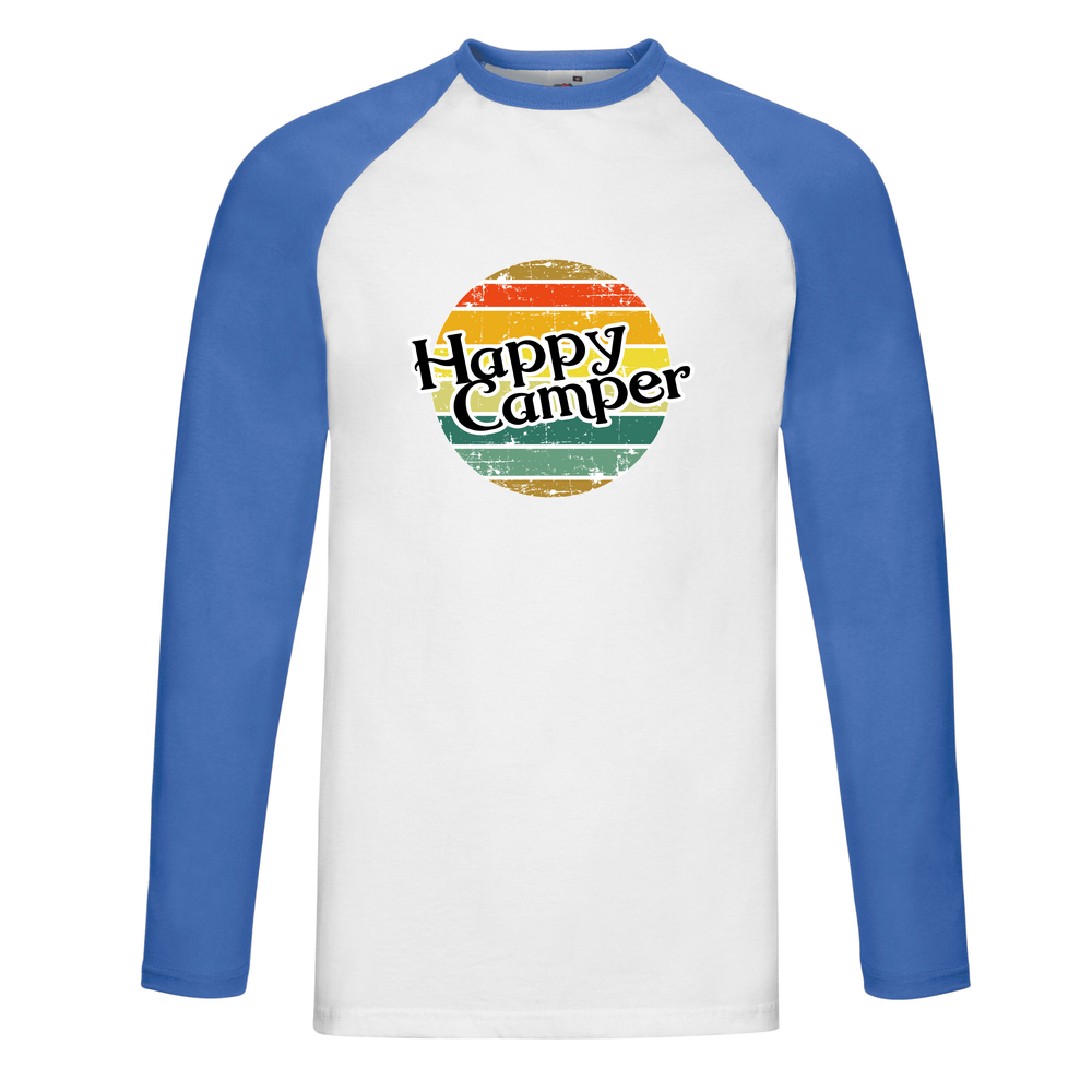White Long Sleeve Raglan T-Shirt