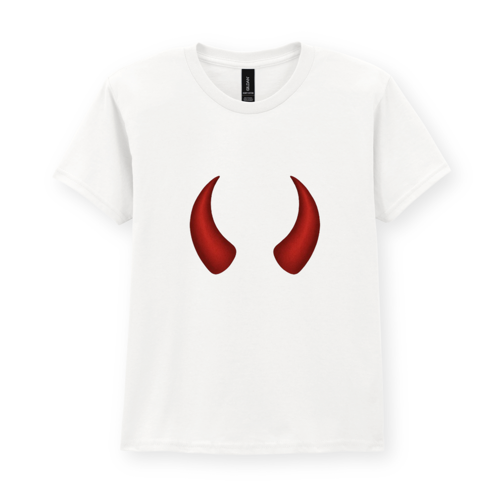 Kids Devil Horns Cotton T-Shirt