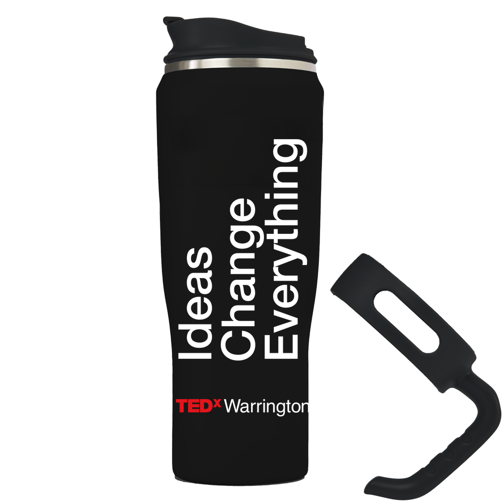 TEDxWarrington Travel Flask Black