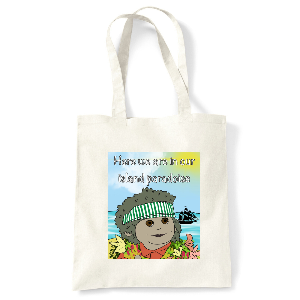Tiny Island Paradise Cotton Tote Bag