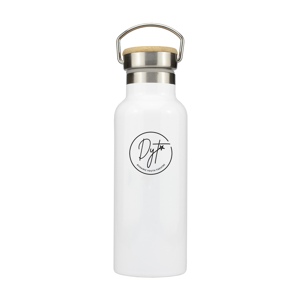 Stainless Steel Bottle with Bamboo Lid - 500ml