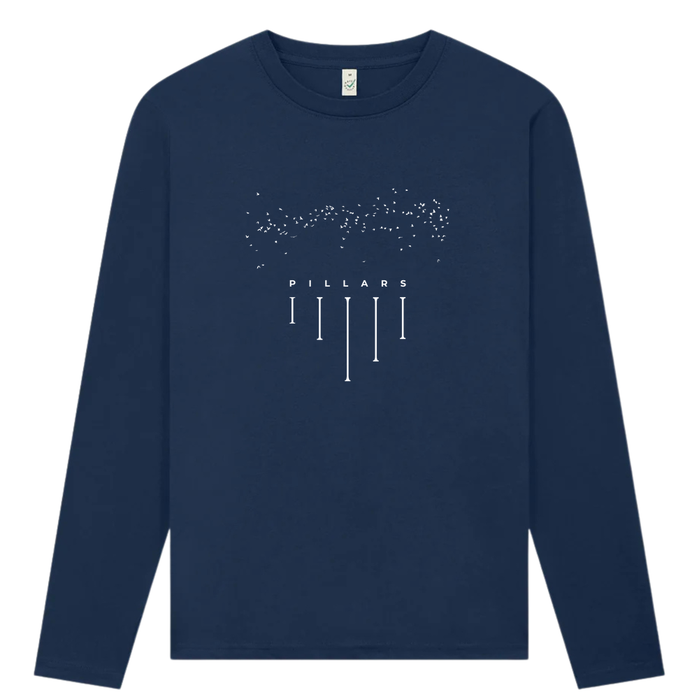 'Pillars' - Fitted Long Sleeved T-Shirt