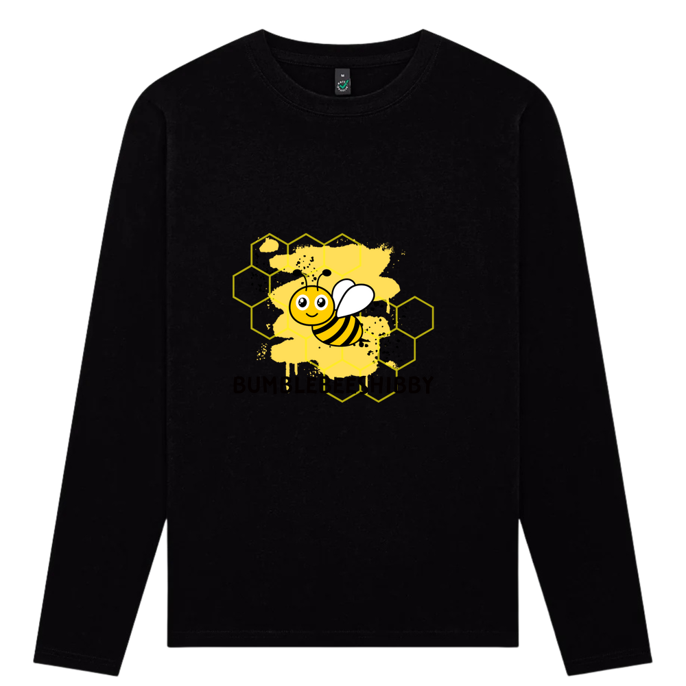 Fitted Long Sleeved T-Shirt (Black Writing)