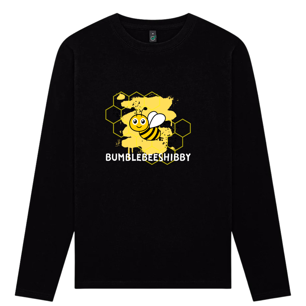 Fitted Long Sleeved T-Shirt (White Writing)