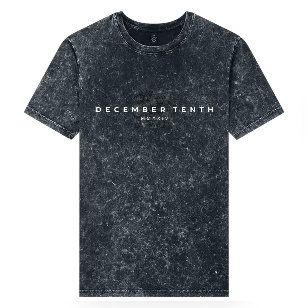 Acid Wash Black Organic Cotton T-Shirt