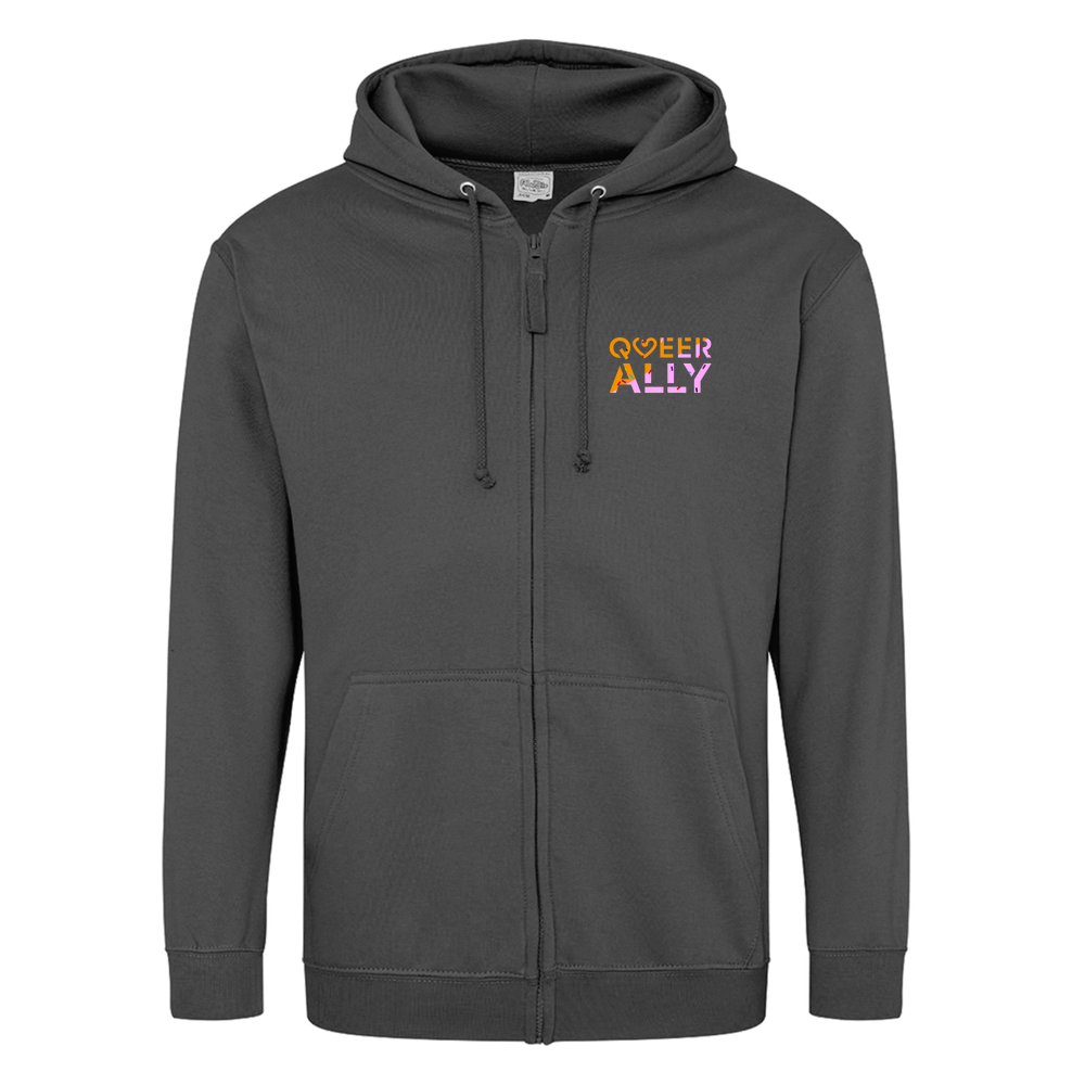 'Queer Ally' - Zipped Hoodie