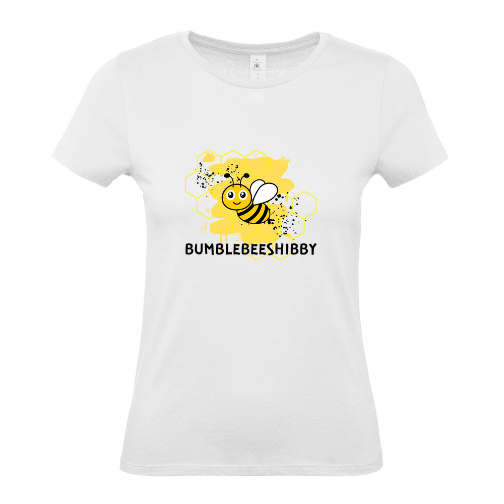 Ladies Fitted T-Shirt - White (Black Writing)