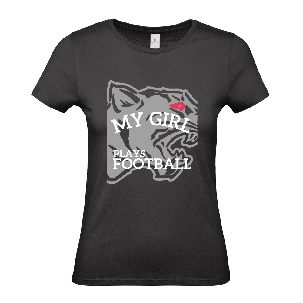 Ladies Fitted T-Shirt - My Girl Plays Football