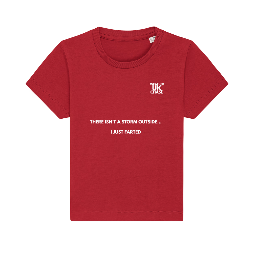 Baby Tee - There isn’t a storm outside - White Text