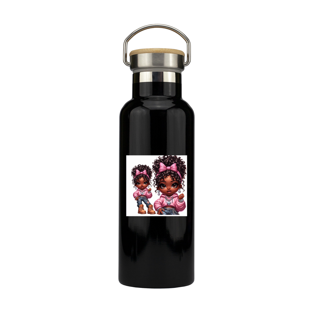 Stainless Steel Bottle with Bamboo Lid