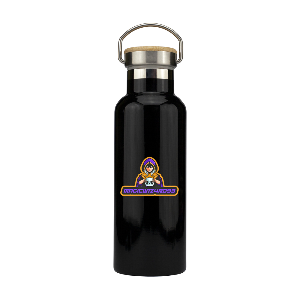 Stainless Steel Bottle with Bamboo Lid - 500ml