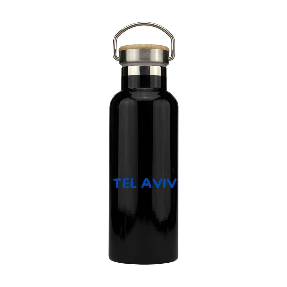 Stainless Steel Bottle with Bamboo Lid - 500ml
