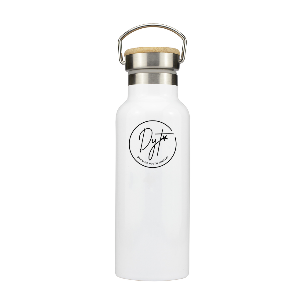 Stainless Steel Bottle with Bamboo Lid - 500ml