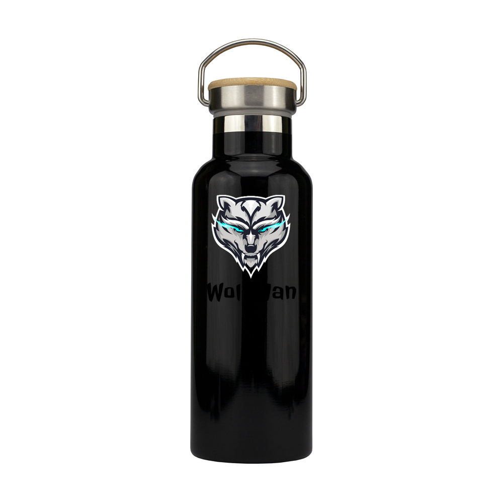 Stainless Steel Bottle with Bamboo Lid - 500ml
