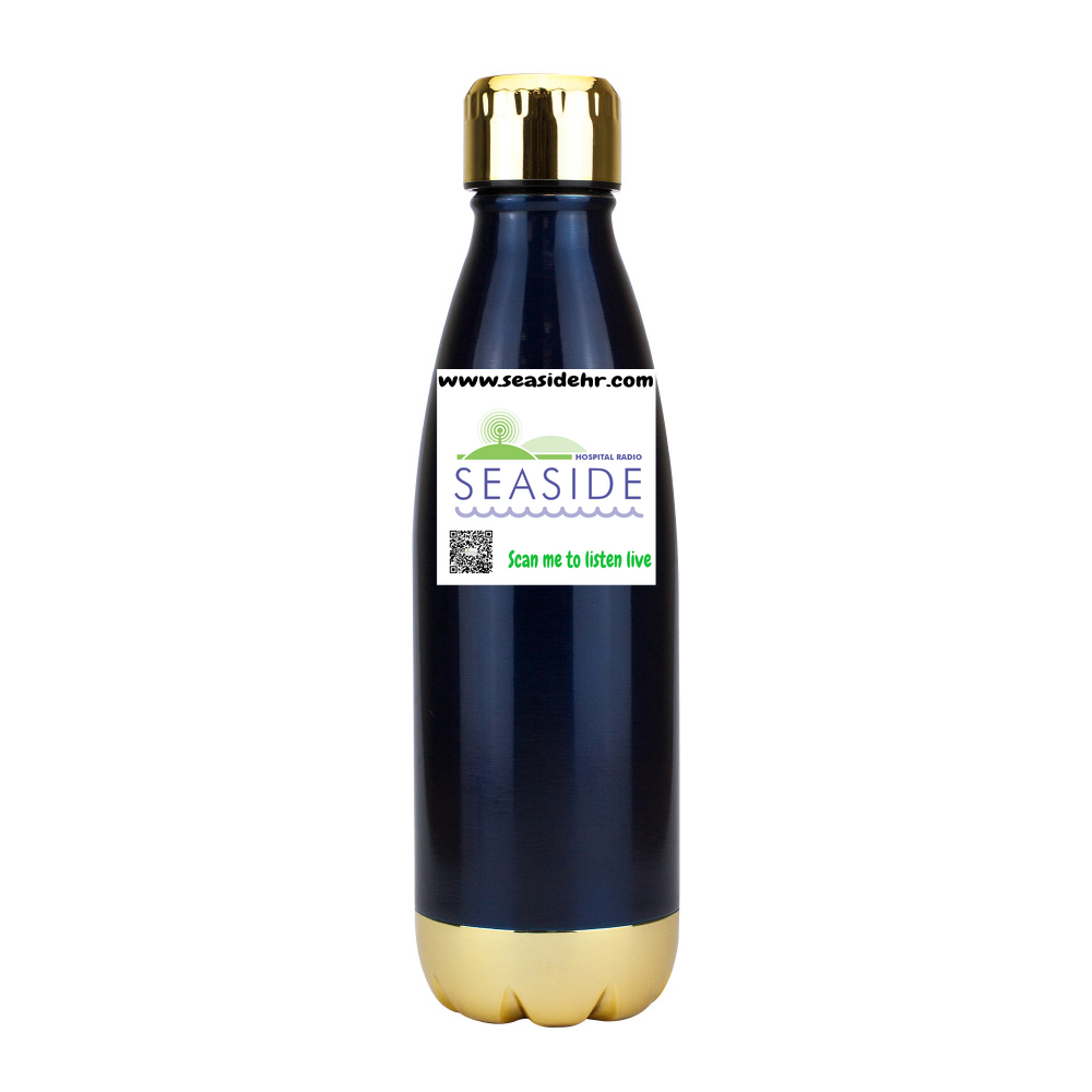 Logo Vacuum Flask with Gold Trim - 500ml