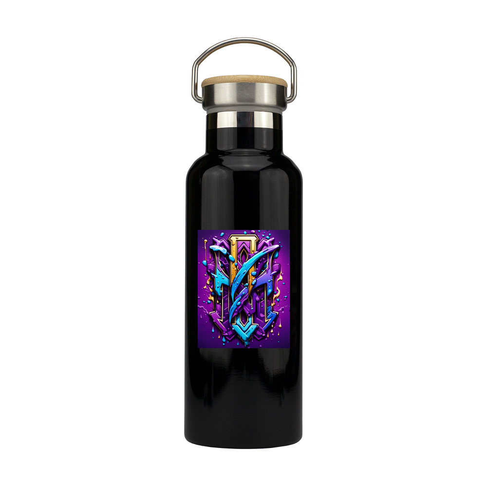 Stainless Steel Bottle with Bamboo Lid - 500ml