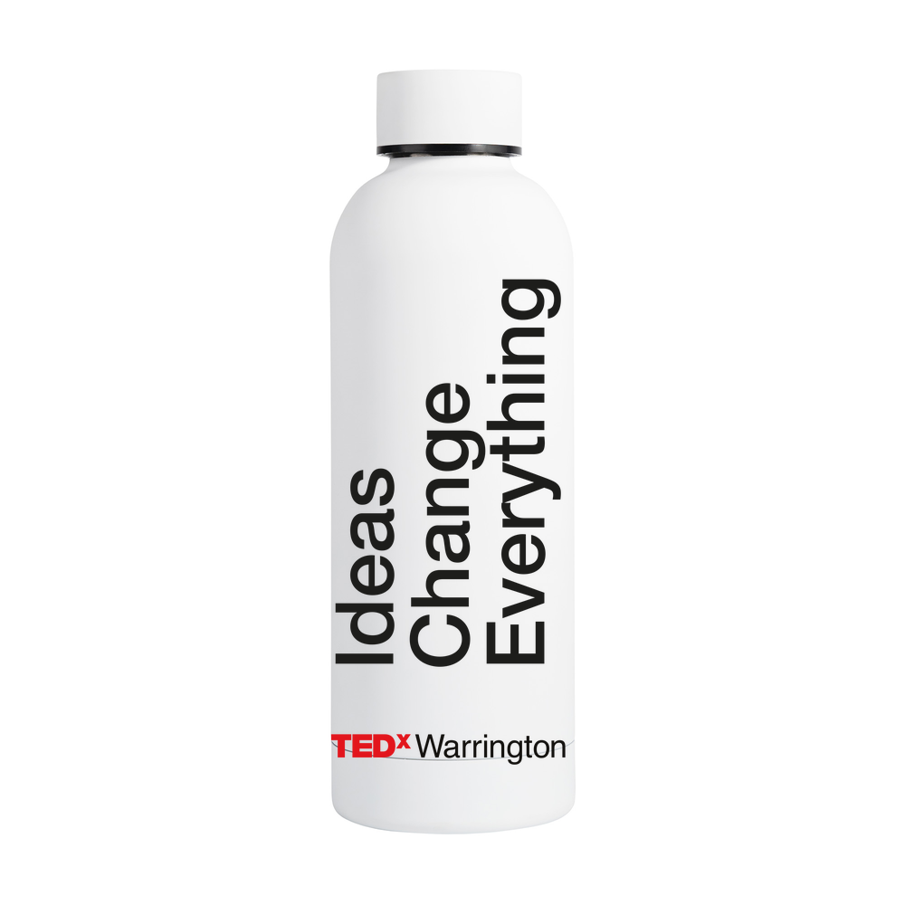 TEDxWarrington Metal Bottle - White