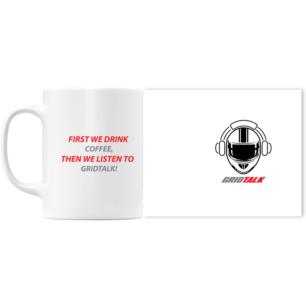 We drink, we listen - Mug