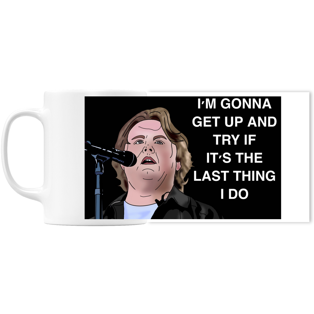 Lewis Capaldi Live At Glastonbury 2025 Mug Survive lyrics