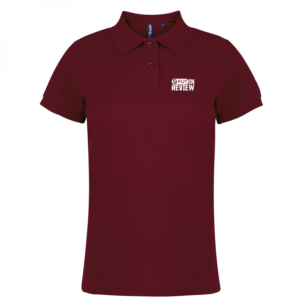 Women's Cotton Premium Polo Shirt - FUT in Review Logo - White Text