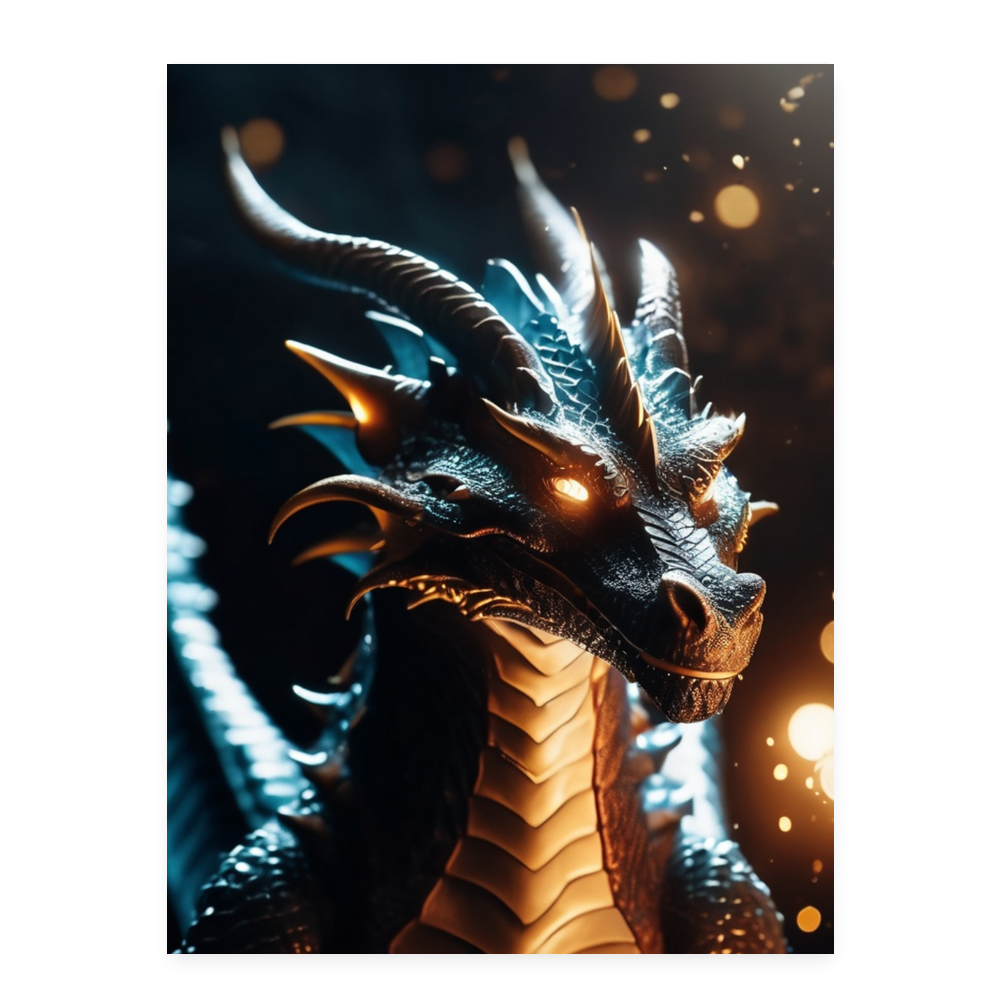 MY DRAGON FRIEND - Satin Stretched Canvas - 3:4 Portrait