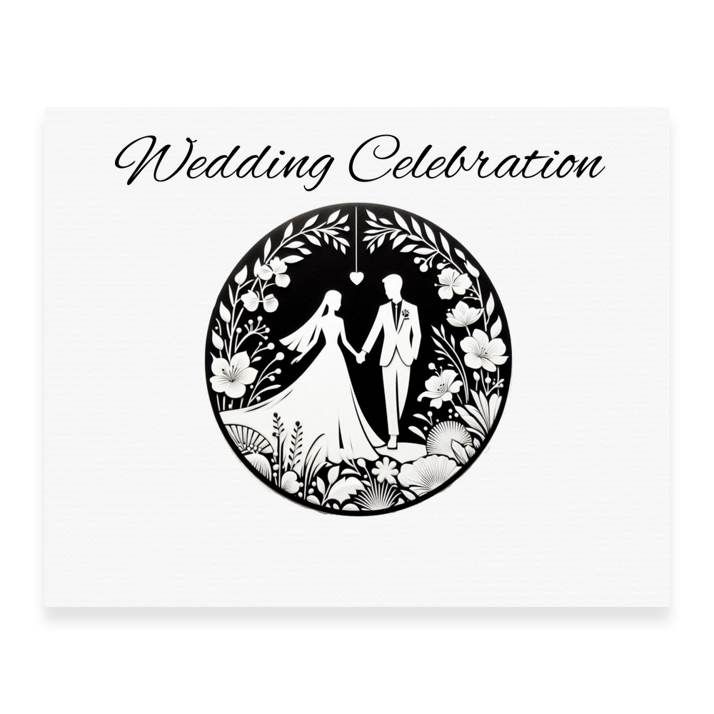 Wedding Celebration Satin Stretched Canvas - 5:4 Landscape