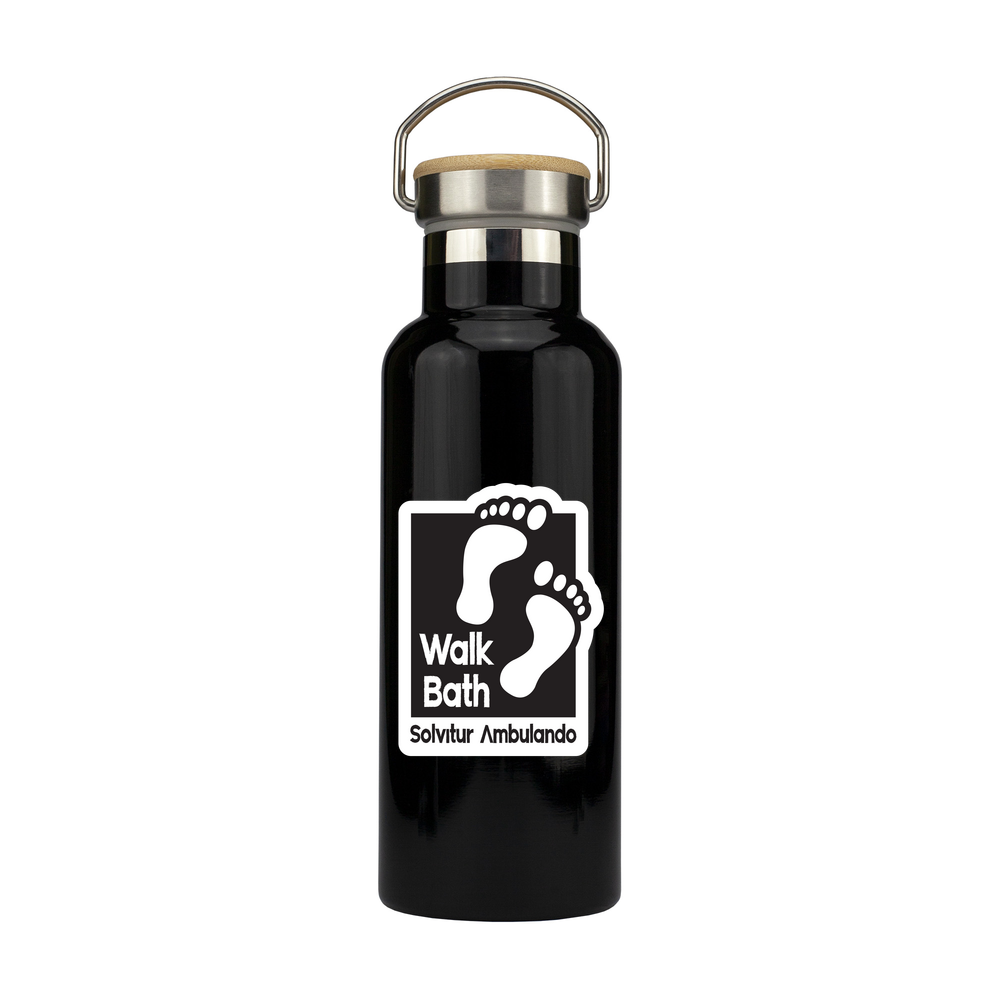 Stainless Steel Bottle with Bamboo Lid - 500ml